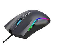 Uqezagpa Souris de jeu RVB avec cordon rétroéclairé, ergonomique, programmable avec 7 rétroéclairés jusqu'à 3200 DPI pour 3200 DPI