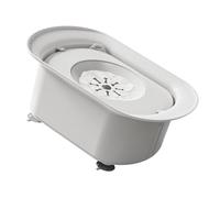 Uqezagpa Spill-Resistant Pet Water Bowl Spill Proof Wide Drip Proof Large Capacity 2200ml Easy to Clean Floating Pet Water Dispenser