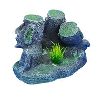 Uqezagpa Statue en pierre de l'île de Pâques pour décoration d'aquariums d'eau douce et d'eau salée Ajoutez un charme unique