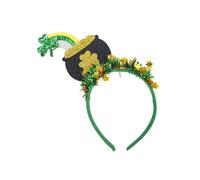 Uqezagpa StPatricks Serre-tête pour fête nationale irlandaise Bandeau poudre pailletée pour fête à thème festival