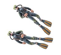 Uqezagpa Structure d'abri miniature modulaire pour plongeur qui améliore le confort sous-marin et les décorations d'aquarium en résine