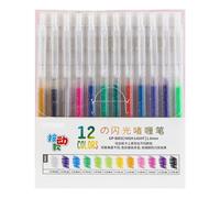 Uqezagpa Stylo à encre gel de couleur rétractable de 1,0 mm, surligneur métallique pour scrapbooking, journal, planificateur, carnet de notes