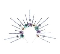 Uqezagpa Sunbursts Serre-tête réglable en forme de rose et strass pour fête costumée