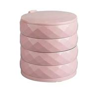 Uqezagpa Support rotatif à bijoux circulaire multicouche pour femme, plateau à bijoux exquis, organisateur de boucles d'oreilles, bracelets, grande capacité, rangement de bijoux, affichage à la maison