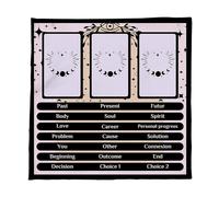 Uqezagpa Tapisserie carrée Divinations Carte de lecture Astrologie Nappe Tarots Nappe Nappe Nappe Sorcellerie Fournitures Divinations Carte Nappe Décoration Murale