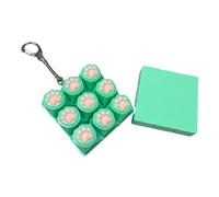 Uqezagpa Testeur de 9 interrupteurs mécaniques avec clics tactiles pour soulager l'anxiété et l'entraînement à la concentration avec porte-clés