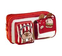 Uqezagpa Trousse à crayons de grande capacité avec motif ours de dessin animé - Jolie pochette de rangement - 9 couches - Pour l'école