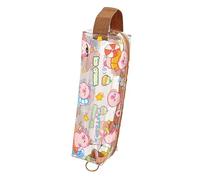 Uqezagpa Trousse à crayons en forme d'animal - Jolie boîte à crayons transparente - Pour la rentrée scolaire - Pour fille - Pochette à stylos Capybara - Esthétique - Transparent, C