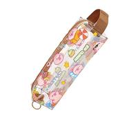 Uqezagpa Trousse à crayons en forme d'animal - Jolie trousse transparente pour stylos - Porte-stylos - Joli étui transparent Capybara Esthétique, C