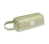 Uqezagpa Trousse à crayons polyvalente avec deux grands compartiments - Grande capacité - Pour femmes, filles, étudiantes, adultes - Doubles fermetures éclair