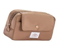 Uqezagpa Trousse de rangement multifonction de grande capacité pour étudiants et artistes en tissu tissé robuste avec élégante, Couleur café., Size 22x9x12cm/8.66x3.54x4.72inch