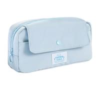 Uqezagpa Trousse de rangement multifonction de grande capacité pour étudiants et artistes en tissu tissé robuste avec élégante, bleu, Size 22x9x12cm/8.66x3.54x4.72inch
