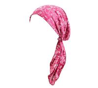 Uqezagpa Turban élégant à fleurs résistant à la transpiration pour les amateurs de mode, amibe rouge vin, Taille unique