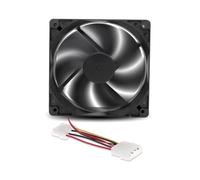 Uqezagpa Ventilateur de boîtier d'ordinateur 120 x 120 x 25 mm - 120 mm - Refroidisseur de processeur - Grand boîtier 4 broches 3 broches pour