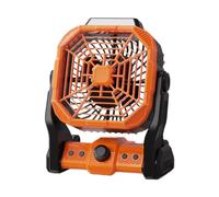Uqezagpa Ventilateur de camping multifonction rechargeable avec lumière ABS électrique