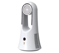 Uqezagpa Ventilateur électrique de bureau à 6 vitesses, sans feuilles, rechargeable, 1800 mAh, sans feuilles, pour bureau USB