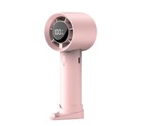 Uqezagpa Ventilateur électrique léger à affichage numérique LED rechargeable par USB avec batterie 1200 mAh vitesse réglable