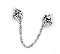 Uqezagpa Vintage Pull Châle Clip Chaîne Cardigan Collier Fermoir Mode Femmes Vêtements Fermeture Business Réunion, 2.6*2.3cm, Métal, Béryl
