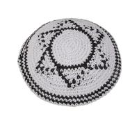 Uqezagpa Yarmulke en polyester respirant pour synagogue et festivals, casquette légère pour tous les âges, design facile d'entretien, portable et pliable, D, taille unique