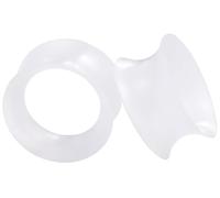 Uqnwbdq 1 paire de jauges en silicone extra doux pour oreilles - 6 G-50 mm - Écarteurs d'oreille souples - Pour homme et femme - Noir, blanc et transparent, 6 Gauge（4mm） = 3/16 inch, Silicone