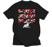 UQSQYDIYO 100% Cotton O-Neck Tshirt Men T Shirt Persona 5 - Phantom Thieves - Persona 5 Women T-Shirt