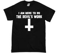 UQSQYDIYO I Am Here to Do The Devil's Work Devils Rejects T-Shirt Black L Mens