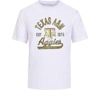 UQSQYDIYO Men's Texas A&M University Texas A&M Tamu Aggies White T-Shirt S-3XL