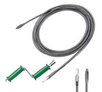 UQTUKO Furet Deboucheur Canalisation, 10mm x 5m Deboucheur WC avec Manivelle Deboucheur Evier Professionnel Furet Plomberie pour toilettes, égouts