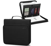 Uquelic Trieur Valisette pour Documents avec 13 Compartiments et Classeur à Anneaux - A4 Portable Extensible Accordéon Porte Documents pour Bureau, Maison, École (Noir)