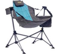Uquip Chaise de camping Rocky 2.0 - Chaise de plage à bascule - Chaise pliante - Bleu pétrole/gris