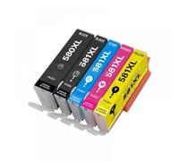 UQXJK Cartouche d'encre Compatible Hinicole Compatible avec 580 581 PGI-580 CLI-581 PGI580 580XL Compatible avec TR7550 TR8550 TR7550 TS6150 TS6151(1 Set)