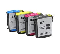 UQXJK Cartouche d'encre de Remplacement Compatible avec 82 82xl CH565A Compatible avec DesignJet 10PS 120NR 20PS 500 500PLUS 500PS 50PS 510 800 800PS 815 820 Printers(One Set (4 Colours))