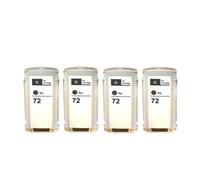 UQXJK Compatible avec 4 Paquets de Cartouches d'encre HP72 C9374A Gris T770 T790 T1120PS T1120HD T1100 T1100S Compatible avec imprimantes