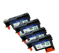 UQXJK Compatible avec 4 têtes d'impression Noir Jaune 88 C9381A, Utilisation avec Les modèles L7580 L7588 L7600 L7650 L7680 L7750 L7780 L7880 8600