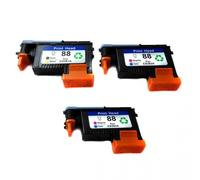 UQXJK Compatible avec la tête d'impression HP88 C9381A C9382A K550 K8600 K8500 K5300 K5400 L7380 L7580 L7590(1BY and 2MC)