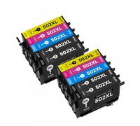 UQXJK Compatible avec Le Jeu de Cartouches d'encre T502XL T502 502XL avec Puce, Utilisation avec Les imprimantes XP 5100 XP 5105 WF 2860 WF 2865(10PK)