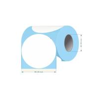 UQXJK Étiquettes de Transfert Thermique Rondes de 10 mm-100 mm Compatible avec Les gâteaux Fleurs Autocollants Alimentaires(80mm 400pc 1 Rows)