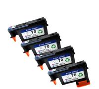 UQXJK Jeu de 4 têtes d'impression compatibles 70 Designjet Z2100 C9405A 70LC 70LM(4X 70LCLM C9405A)