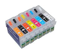 UQXJK Jeu de 8 Cartouches Rechargeables compatibles avec Puce Arc Compatible avec Les modèles d'impression T324 T3240 à T3249 SC-P400