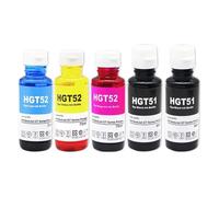 UQXJK Kit d'encre de Colorant Compatible Compatible avec GT51 GT52 GT5810 GT5820 Imprimantes de Bureau 90 ML en Noir et 70 ML de Couleur(2BK CMY)