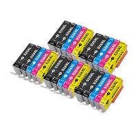 UQXJK Paquet de 15 Cartouches d'encre compatibles avec Les modèles PGI-525 CLI-526 IP4850 IP4950 IX6550 MG5150 MG5250 MG5350 MX715 MX885 MX895 Compatible avec imprimantes(5SET)