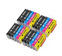 UQXJK Paquet de 15 Cartouches d'encre compatibles avec Les modèles PGI-525 CLI-526 IP4850 IP4950 IX6550 MG5150 MG5250 MG5350 MX715 MX885 MX895 Compatible avec imprimantes(4SET)