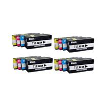 UQXJK Paquet de 16 Cartouches d'encre compatibles avec 711 711XL, Utilisation avec l'imprimante Designjet T120 T520(1 Black)