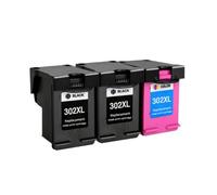 UQXJK Remplacement Compatible de la Cartouche d'encre 302xl Compatible avec 302xl Works avec OfficeJet 5220 5230 5232 5252 5255 5258 5264 Printers(2BK 1C)