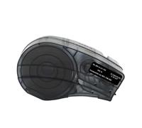 UQXJK Tape d'étiquette Compatible avec l'imprimante d'étiquette M210 M211 19. 1 mm x 6. 4m Blanc sur Noir(White on Black)