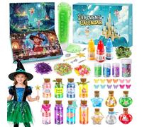 UQYMY Calendrier de l'Avent Fille 2025, Kit Potion Magique Enfant Bricolage, Fabulous Potium Jouet Artisanal Creatif, Cadeau Noel Magic Fairy Potion Mystery Bouteilles pour Garçon 5 6 7 8 9 10 Ans
