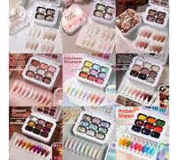 UR SUGAR 4/9 couleurs Pat tapotement Gel vernis à ongles transfert conception française tremper UV LED Gel vernis dégradé tapotements Gel Palette Aurora Veil