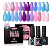 UR SUGAR Vernis Semi Permanent, 12 Couleurs Vernis à Ongles Rose Pailleté Printemps été Gel U V LED Soak Off Manicure Ongle, Vernis Gel UV Semi Permanent Nail Polish Art Lot pour Débutant 7ml