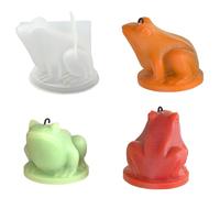 UR URLIFEHALL 1 moule en silicone 3D en forme de grenouille en forme de grenouille pour bougies, savon, chocolat, décoration de maison, jardin