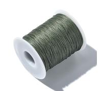 UR URLIFEHALL 100 Yards/91m x 1mm Cordon en coton ciré vert olive foncé pour macramé - Fil ciré pour perles et bijoux - Fil pour création de bijoux et perles - 100 Yards/91m x 1mm